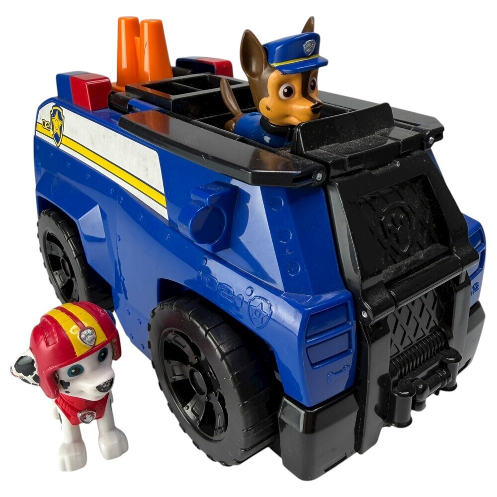 Paw Patrol Chase Police Cruiser Playset with Marshall Figure Missiles Rescue Toy